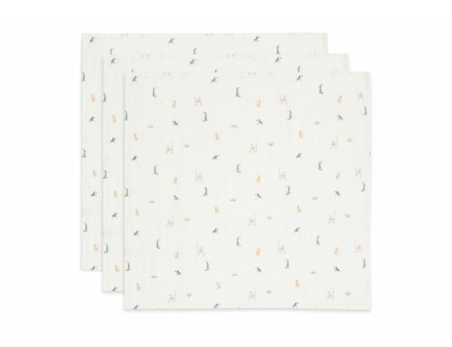 Jollein - Hydrofiele Doek Small 70x70cm - Jungle Jambo (3pack)