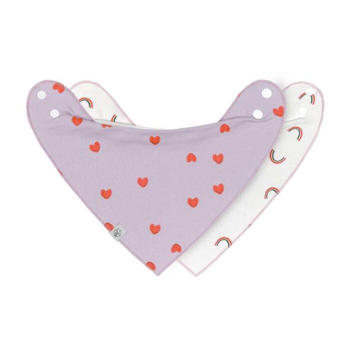 Lassig - Bandana 2pack Hartjes en Regenbogen