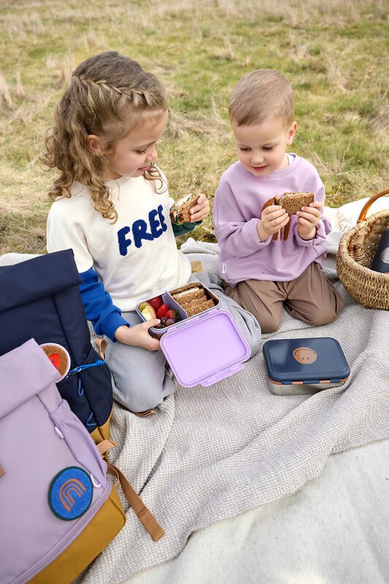 Lassig - Lunchbox Stainless Steel Little Gang - Smile Navy