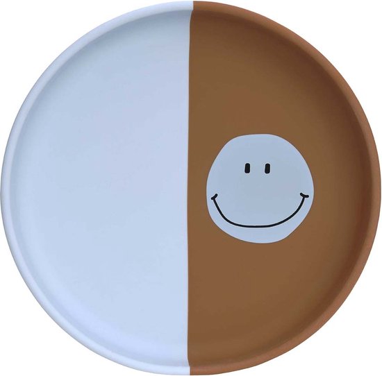 Lassig - Silicone Plate Happy Rascals Smile Sky Blue