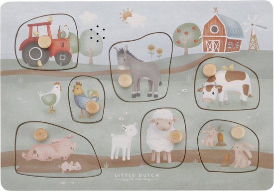 Little Dutch - Geluidenpuzzel Little Farm