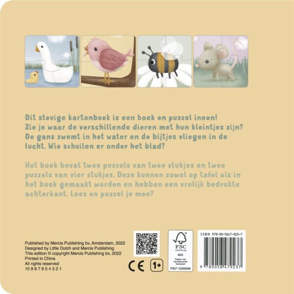 Little Dutch - Kinderboek Mijn Dieren Puzzelboek