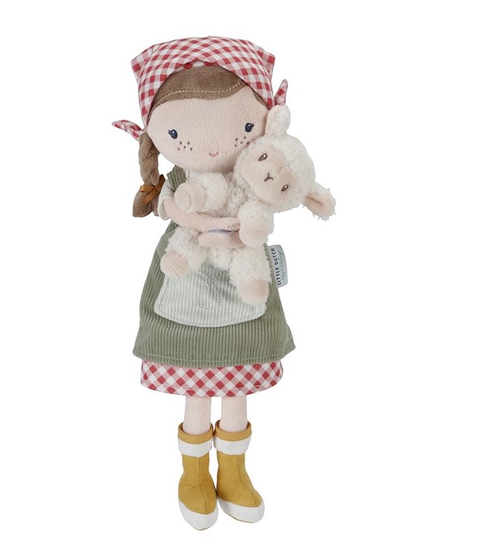 Little Dutch - Knuffelpop Boerin Rosa met Schaap 35cm