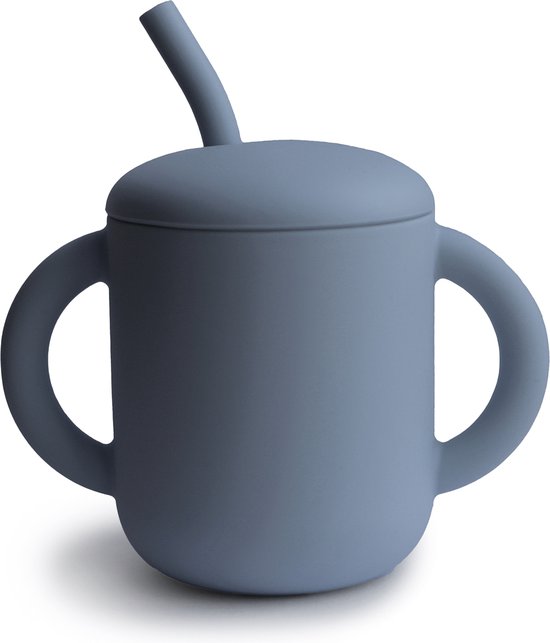 MUSHIE - Silicone Training Cup * Straw - Tradewinds