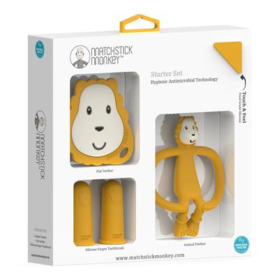 Matchstick Monkey -Teething Starter Set - Leeuw