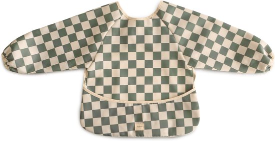 Mushie - Lange Mouw Slab Olive Check