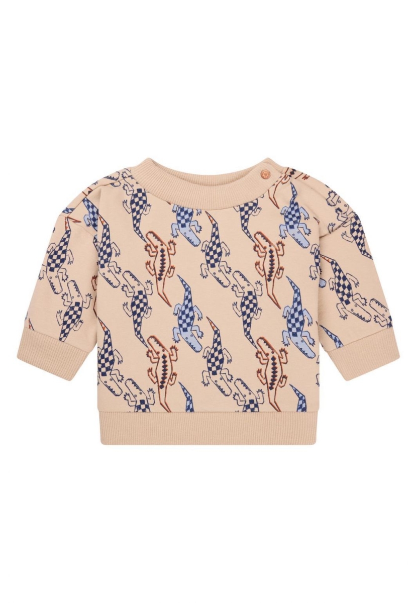 Noppies - Boys Sweater Oroville Long Sleeve - Animals Pattern/Sand/Nude