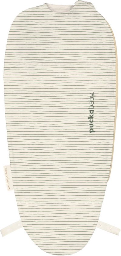 Puckababy - Inbakerslaapzakje Piep 0-3m - Green Stripes