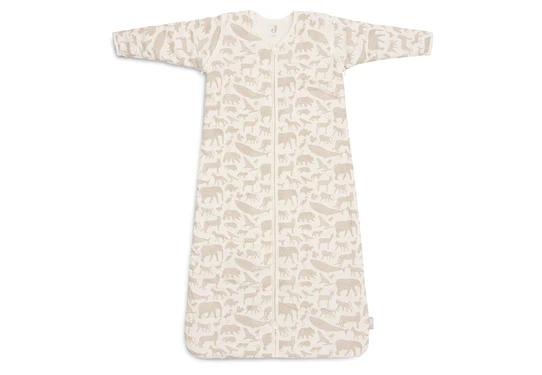 Jollein - Slaapzak met afritsbare mouw 110cm - Animals Nougat