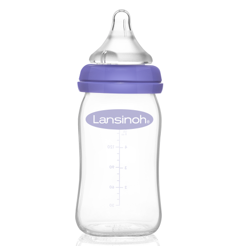 Lansinoh - Glazen Voedingsfles met NaturalWave Speen 160 ml | 1 stuk