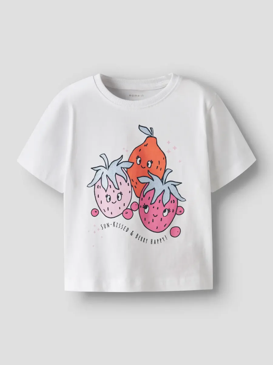Name it - FHelka SS Nreg T-Shirt - Lucent White
