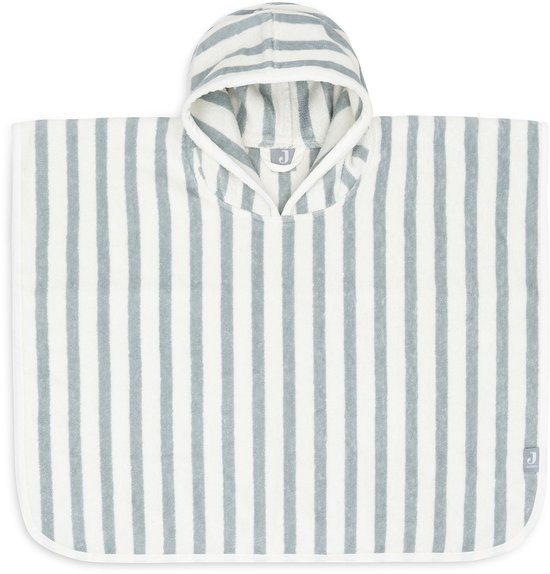Jollein - Badponcho Stripe Terry Sea Green - Gots