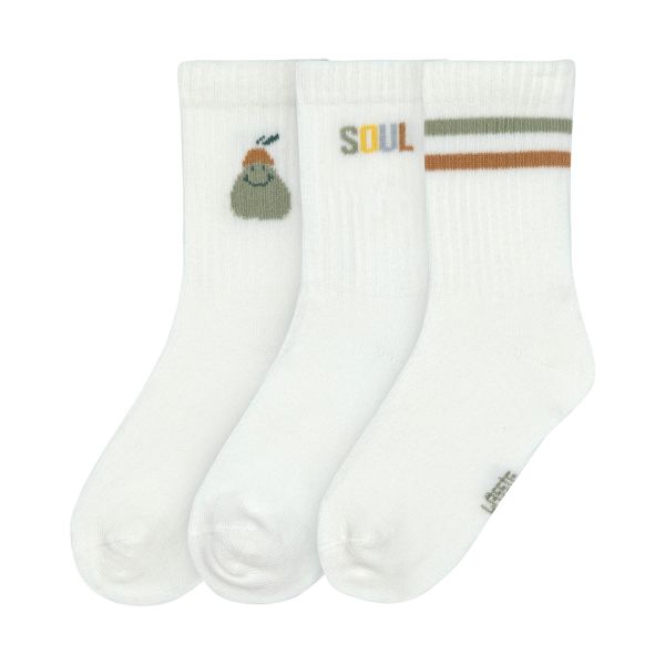 Lassig - Tennis Socks 3 pcs GOTS Pear