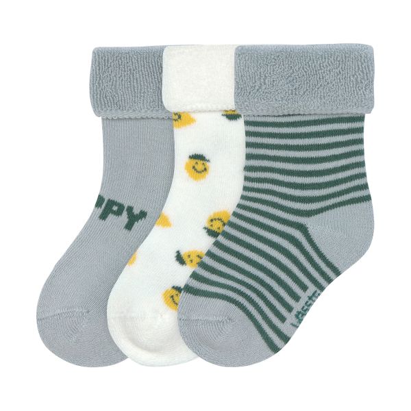 Lassig - Terry Socks 3stuks - Lemon Light Blue