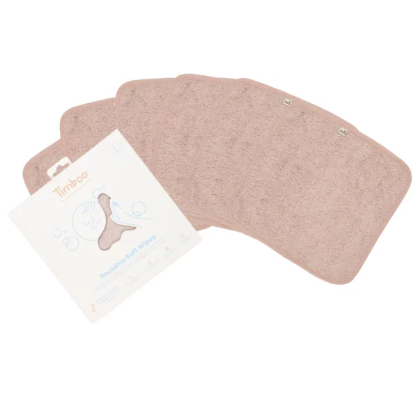 Timboo - Herbruikbare doekjes (6 doekjes) - Misty Rose