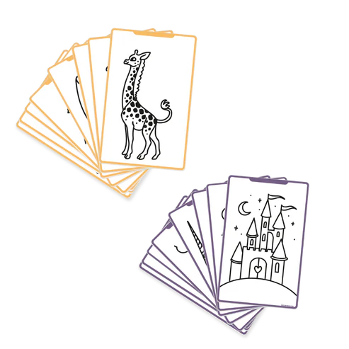 Kidywolf-Refill Extra kaarten met het thema “Once upon a time and Animals”