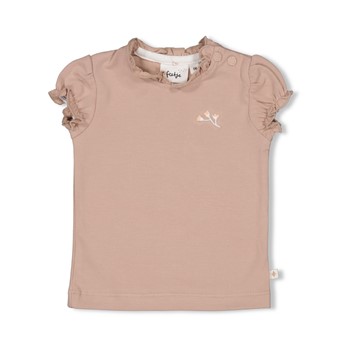 Feetje - T-shirt - Delicate Flower - Taupe