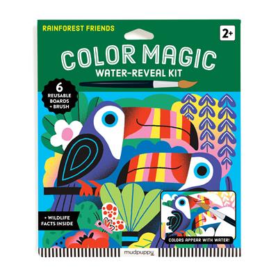 Mudpuppy - Rainforest Friends Color Magic Water-Reveal Kit