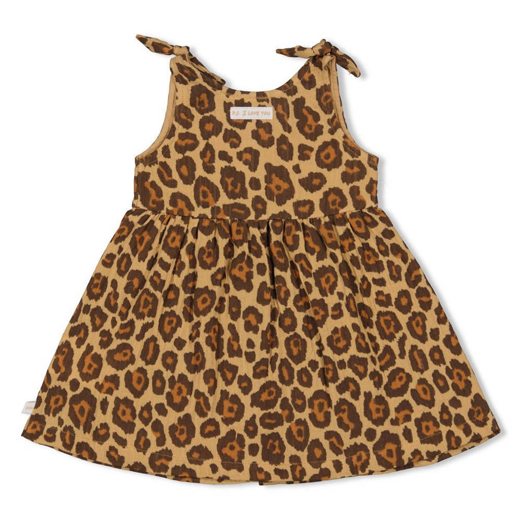 Feetje - Jurk Mousseline met crochetdetail - Summer Wolven Camel