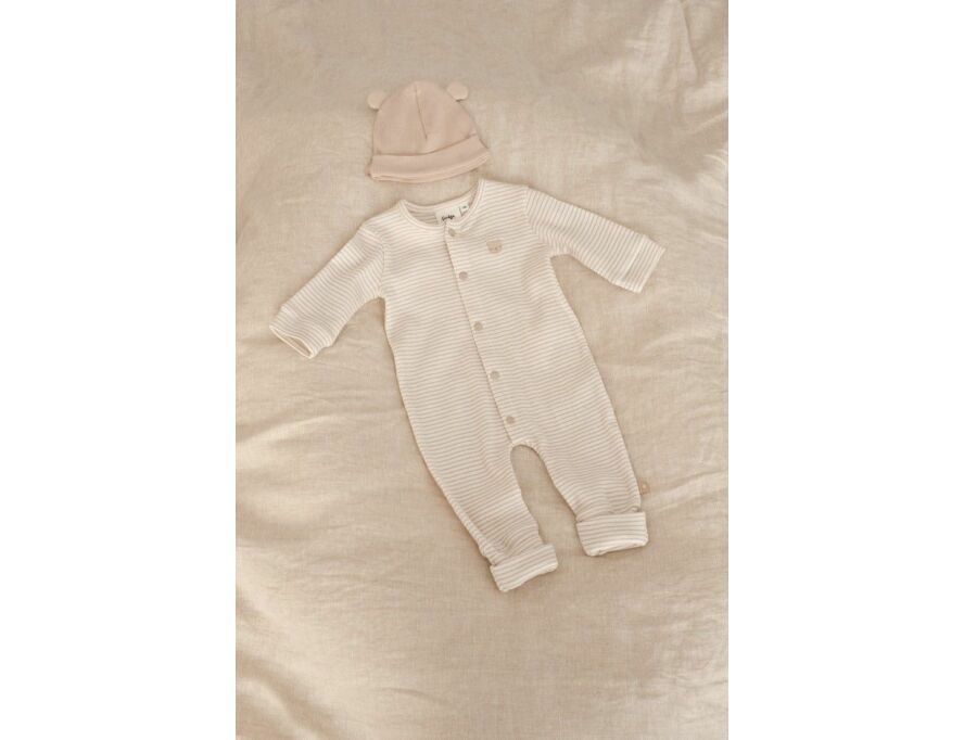 Feetje - Pak omslagvoet rib met streep - Honey Bear