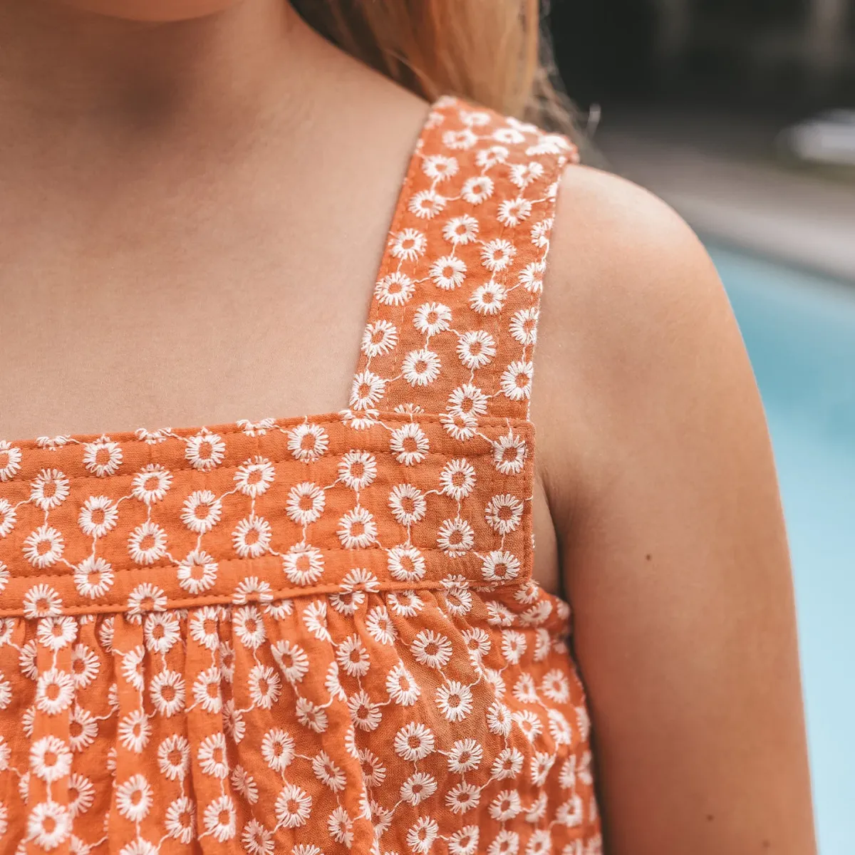 Your Wishes - Broderie - Summer Top - Coral