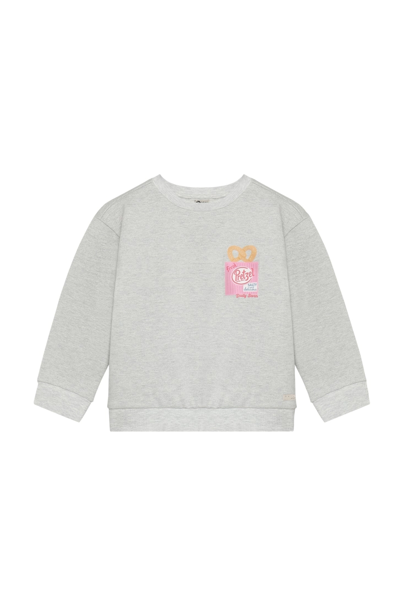 Daily 7 - Sweater - Backprint - Light Grey Melange