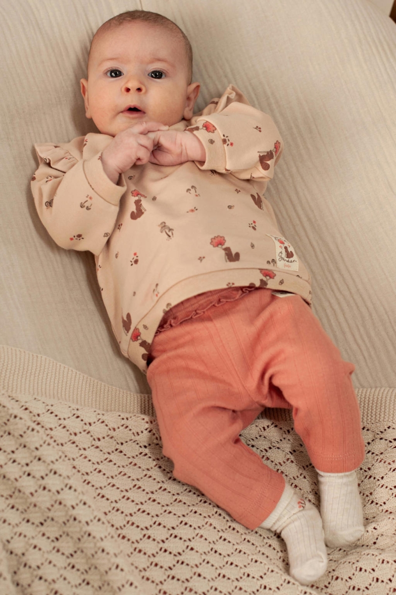 Feetje - Legging Pointelle Rib - Forest Garden Roze