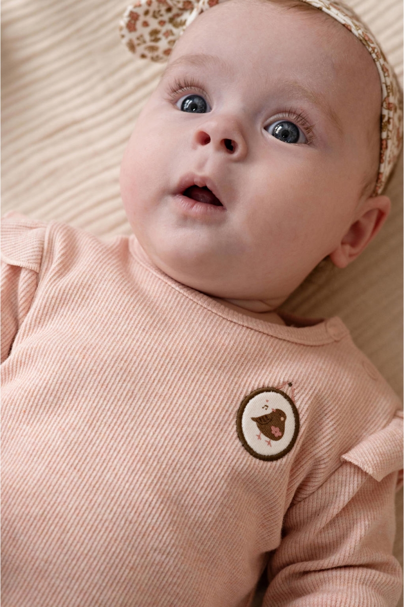 Feetje - Longsleeve Rib Fall in Love - Roze Melange