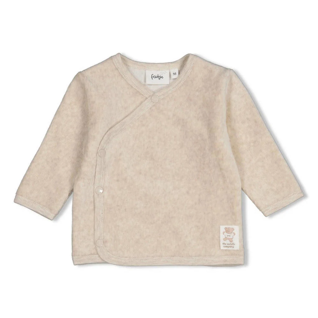 Feetje - Overslagshirt Velours Rib - The Cuddle Company - Taupe Melange