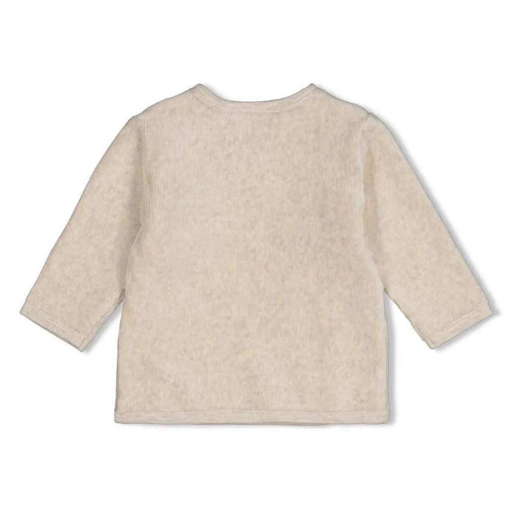 Feetje - Overslagshirt Velours Rib - The Cuddle Company - Taupe Melange