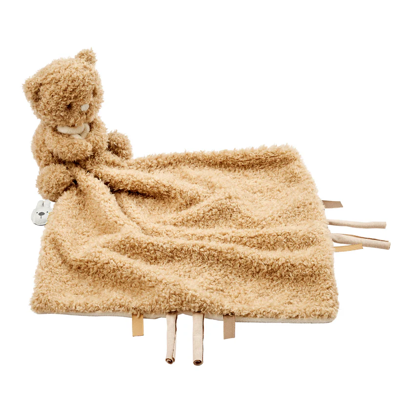 Nattou - Teddy Baby Knuffeldoekje met Knuffel - 27 x 27 cm - Doudou Beer - Beige