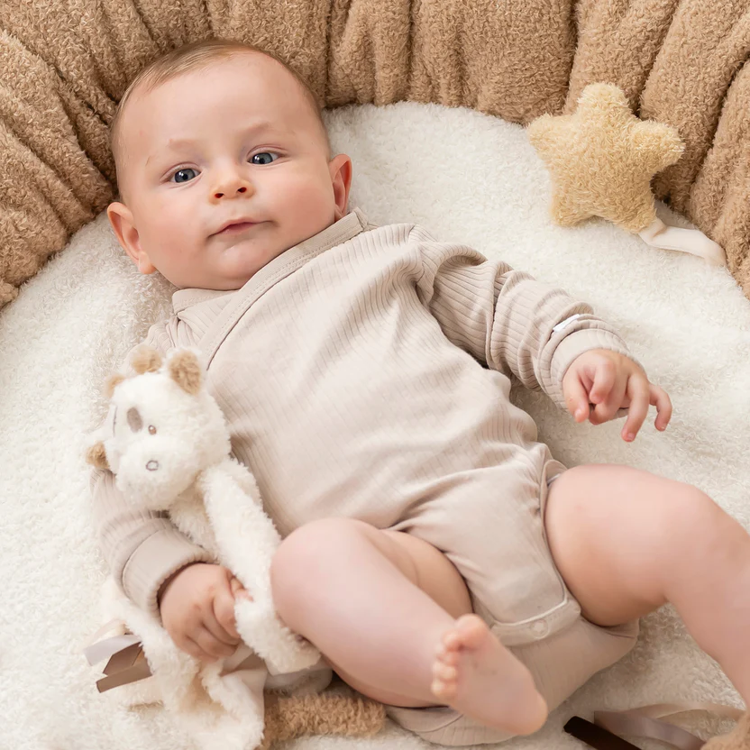 Nattou Teddy Knuffeldoekje - Giraf - 39 cm - Ecru