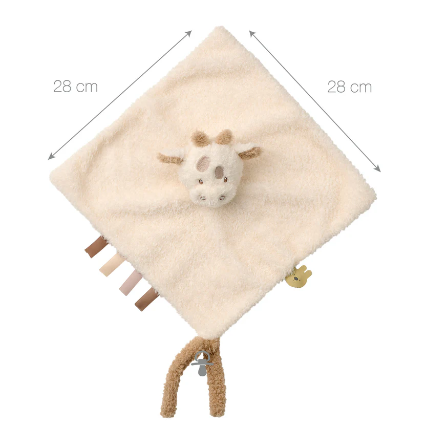 Nattou Teddy Knuffeldoekje - Giraf - 39 cm - Ecru