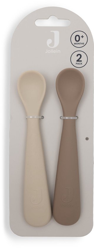 Jollein - Siliconen Lepeltje - Natural Shades 2 Stuks