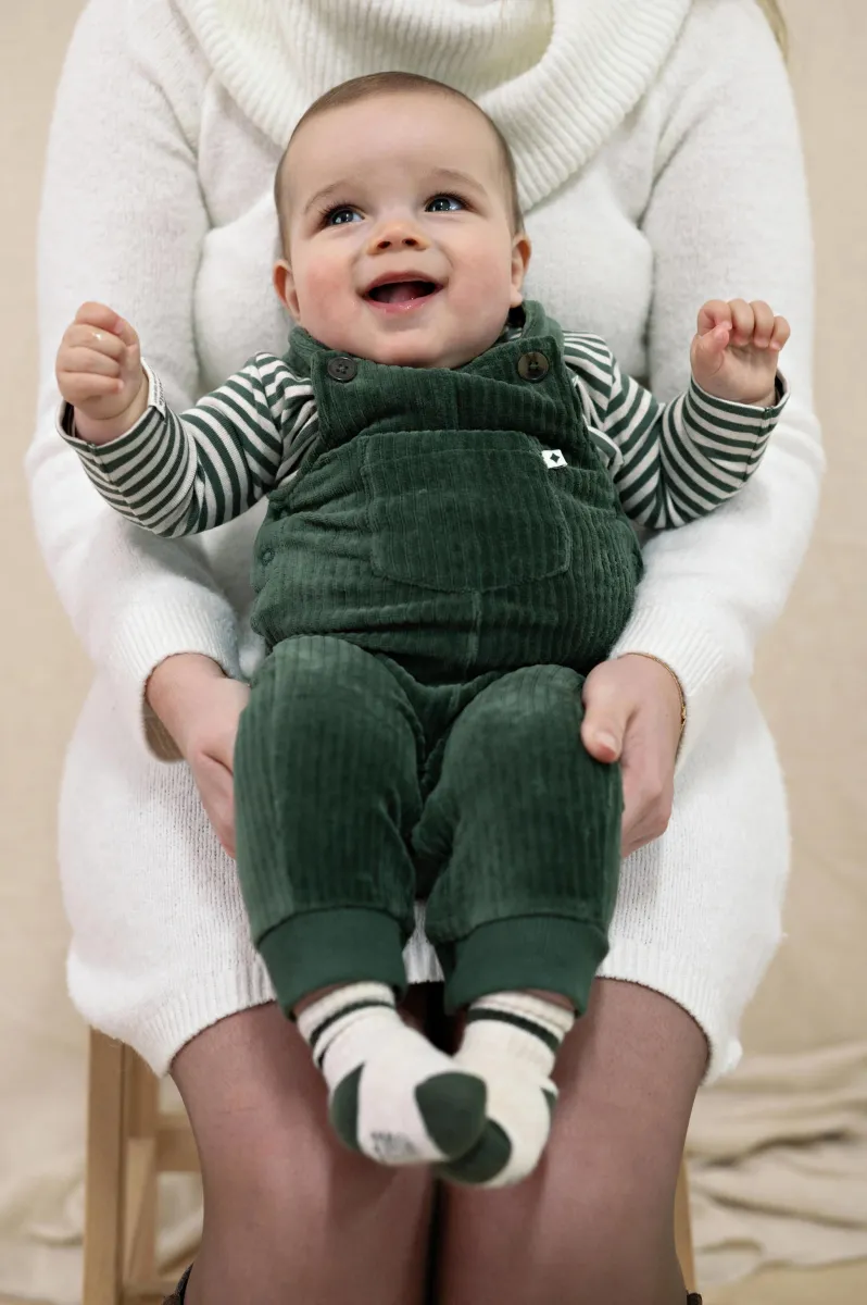 Feetje - Corduroy Tuinbroek Wiggle and Waddle Groen