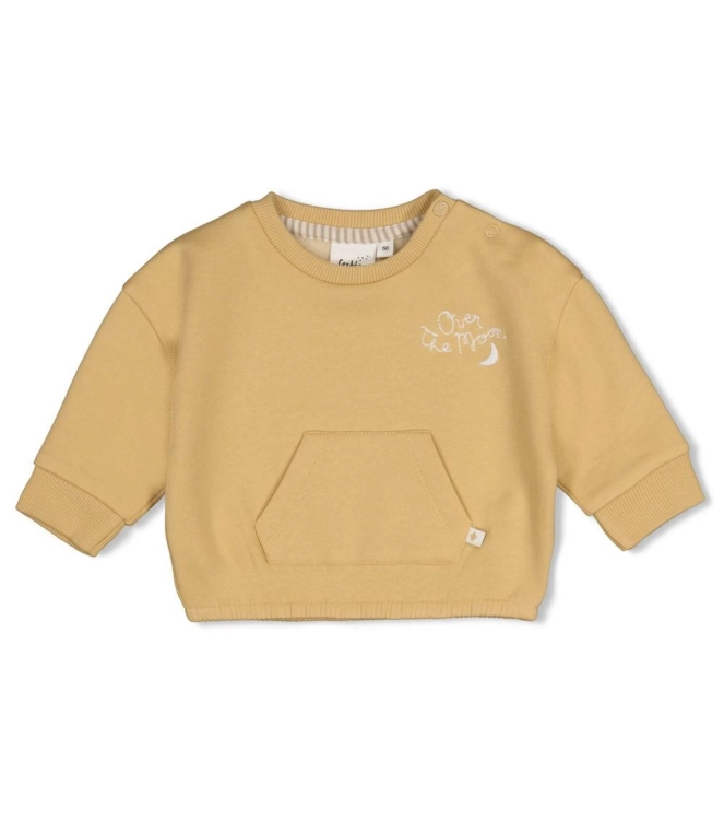 Feetje - Feetje Sweater boxy - Over the Moon for You Okergeel