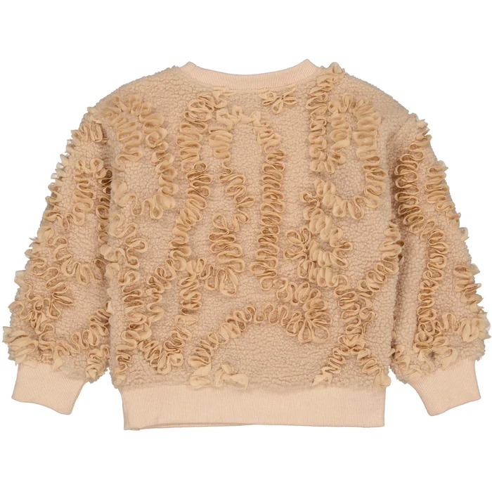 Levv - Crèmekleurige sweater met structuurdessin | Light Sand