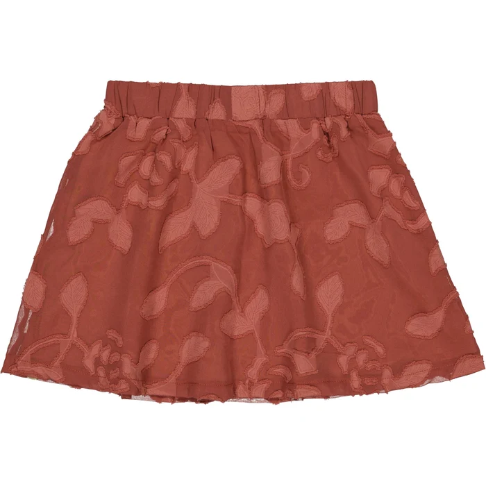 Levv - Terracotta rok met all-over print | Red Pink