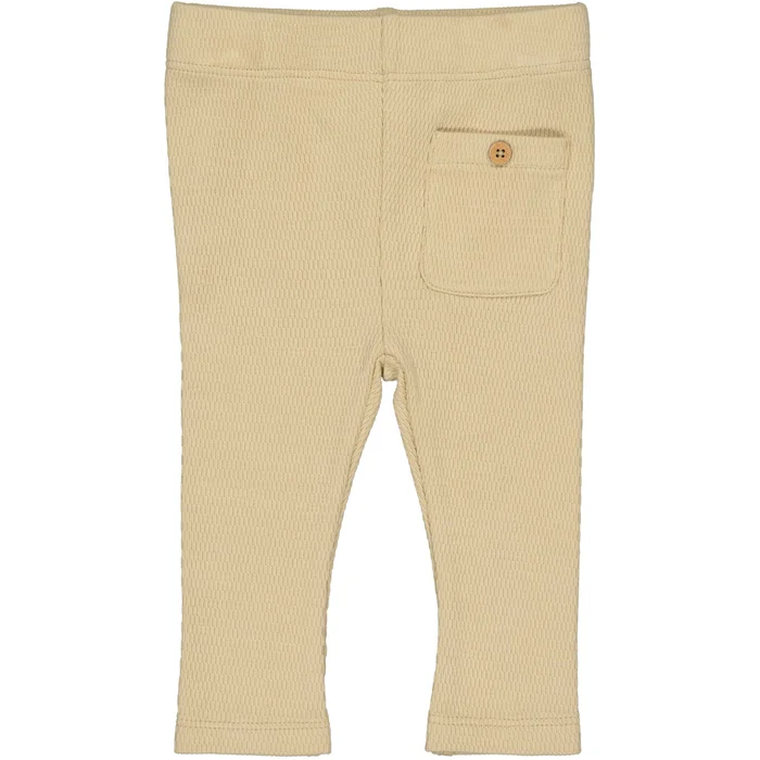 Levv - Zachtgele broek met achterzak | Beige