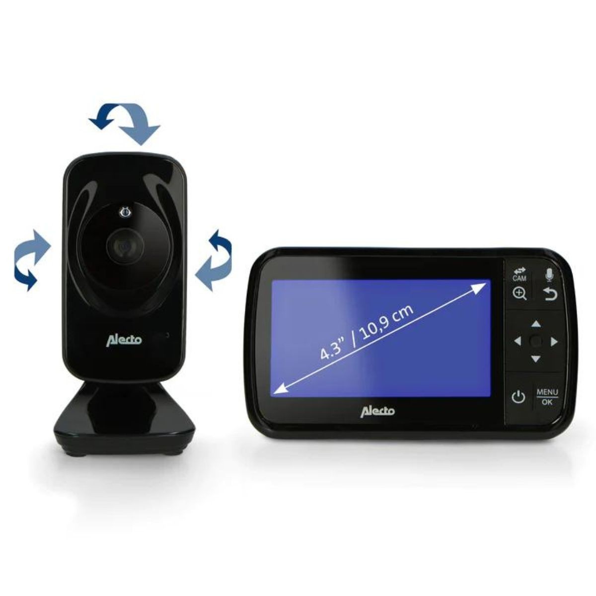 Alecto DVM149 - Babyfoon met camera - Temperatuurweergave - Zwart