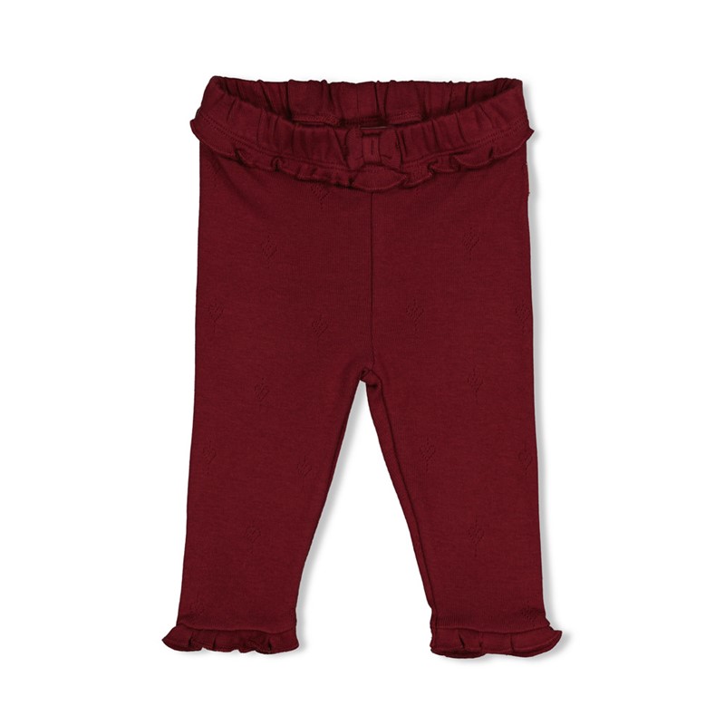 Feetje - Legging pointelle rib - My Little Love Bordeaux