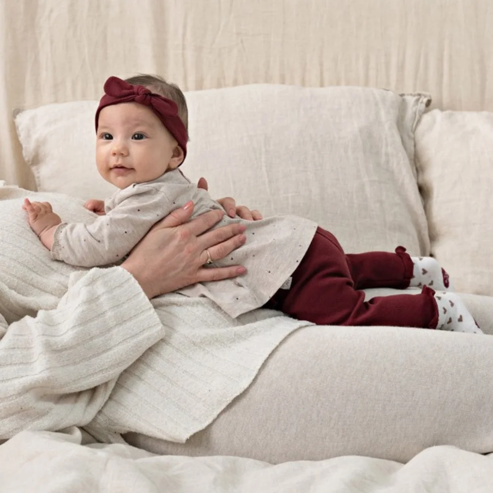 Feetje - Legging pointelle rib - My Little Love Bordeaux