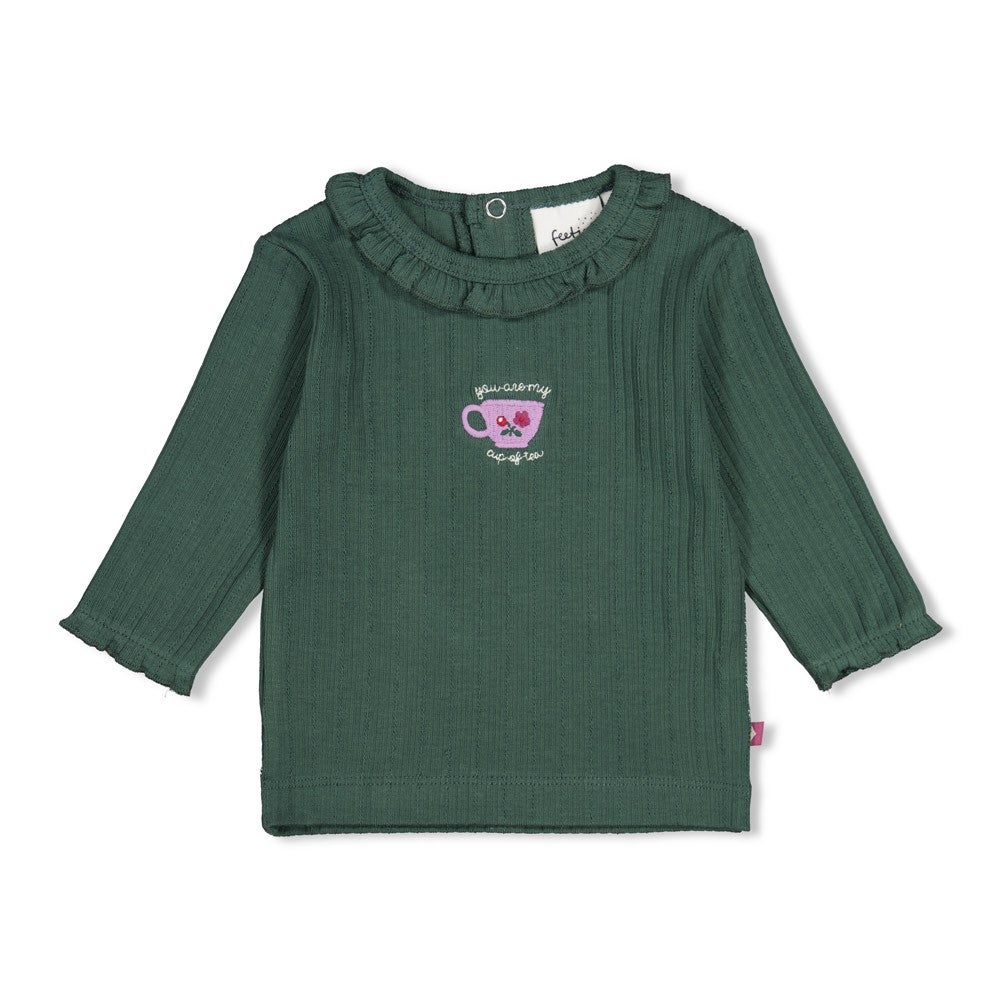 Feetje - Shirt Longsleeve Feetje Rib Afternoon Tea Groen