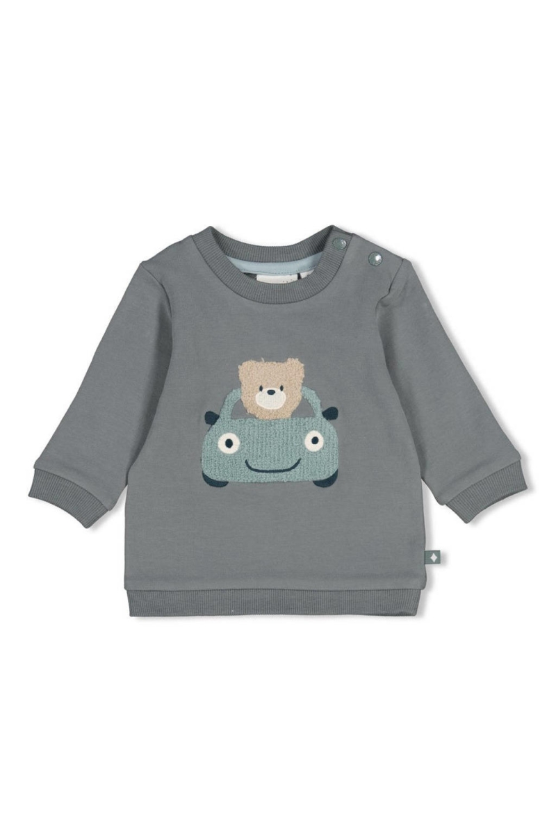 Feetje - Sweater Beep Beep Groen/Mintgroen/Taupe