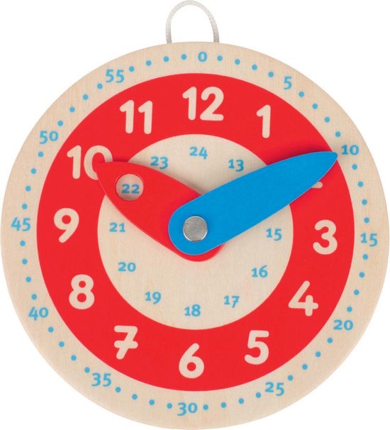 Goki - Klok leer klok, 10 cm, makkelijk voor kinderhand