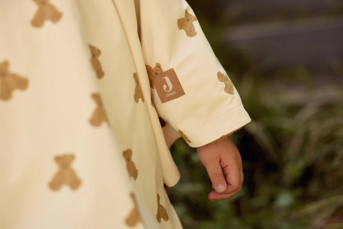 Jollein - Outdoor Poncho Waterrepellent - Mini Teddy Bear/Teddy Fleece