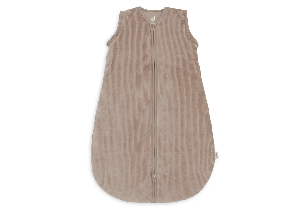 Jollein - Slaapzak met afritsbare mouw Rond Rib - Milky Coffee