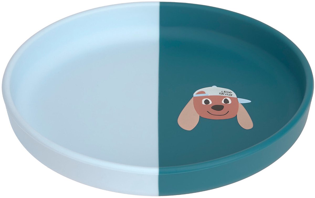 Lässig - Tiny Team Dog Bord - Siliconen - Blauw