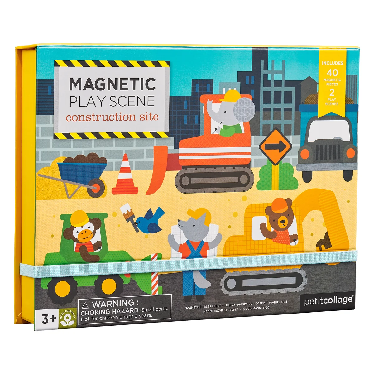 Petit Collage - Magnetic Play Scene - Construction Site