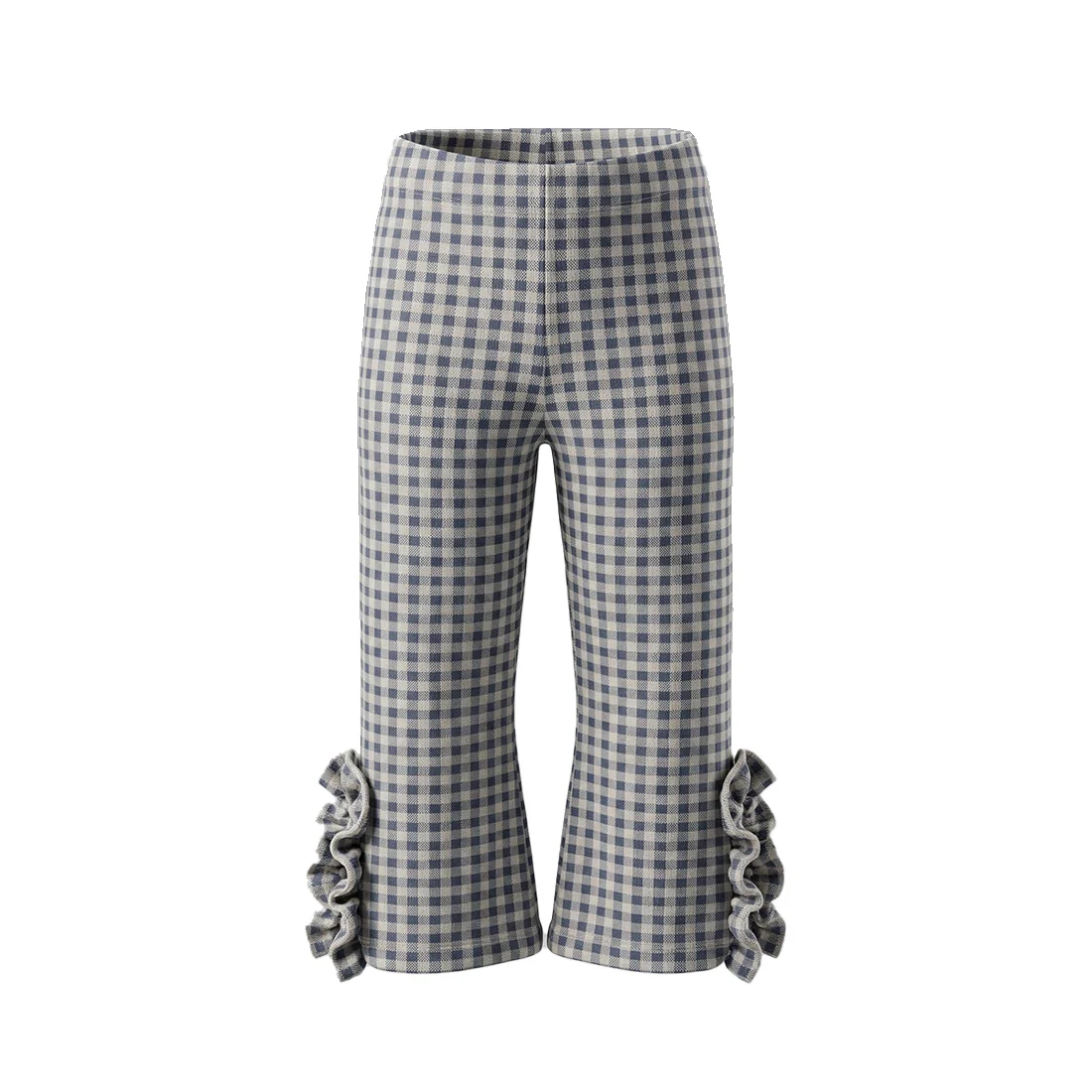 Your Wishes - Meisjes Flared Legging Blauw Off White Ruit
